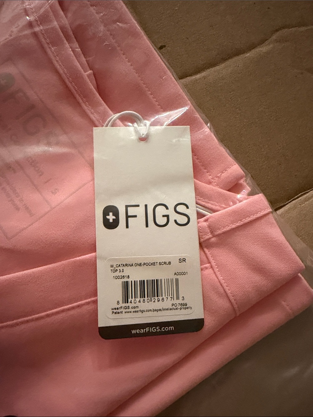 FIGS Catarina Fight Club Pink Top SMALL - Picture 3 of 3